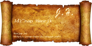 Jónap Henrik névjegykártya