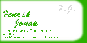 henrik jonap business card